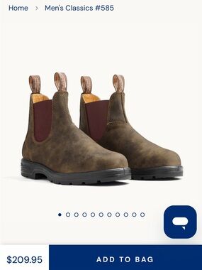 Men's Blundstone classics #585 Boots - Rustic Brown - NWT - size 11